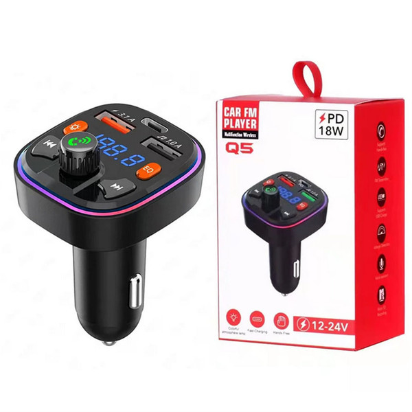 Car  Fm  Transmitter External Microphone Dual Usb Pd Type C Fast Charging Car Charger Bluetooth-com K484-PEL_0L7SZ272