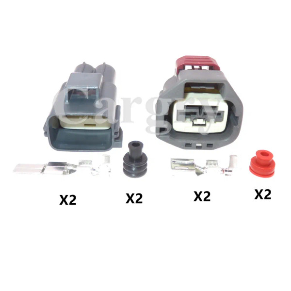 Color: WHITE - 1 Set 2P 7282-5596-10 Car Large Current Connector 7283-5596-10 AC Assembly Automobil F640-12000039390438205