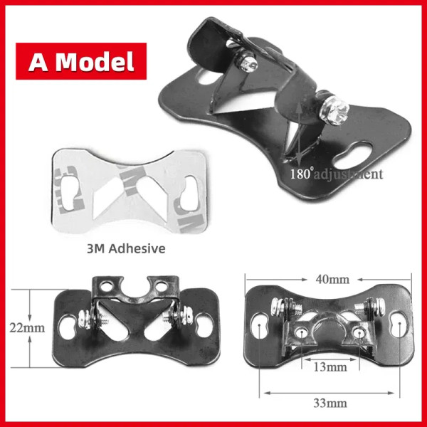 Color Name: Gold - Universal Car Rear Camera Mounting Bracket Black Stainless Steel Holder Case For F640-12000025047594544