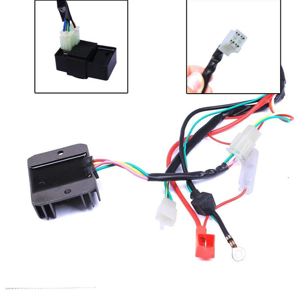 Car Electric Wiring Harness Wire Loom CDI Stator Assembly for ATV QUAD 125CC-250CC K484-PAU_02MHXK7U