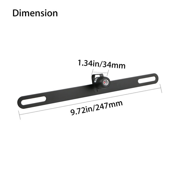 Car Reverse Backup Camera 170-degree Wide Viewing Angle Hd Night Vision Rear View Parking Cam Water K484-PAU_0IM2I75W