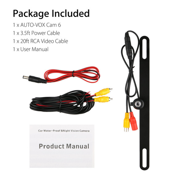 Car Reverse Backup Camera 170-degree Wide Viewing Angle Hd Night Vision Rear View Parking Cam Water K484-PAU_0IM2I75W