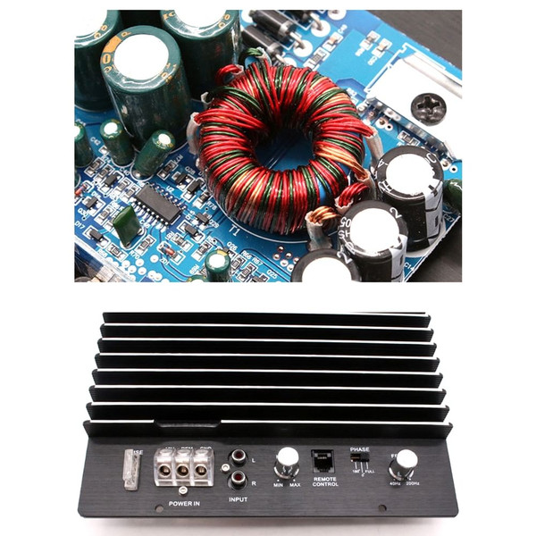 12v 1200w Car Audio Amplifier Board 20hz-250hz Powerful Subwoofer Speakers Player Module Black K484-PAU_0HBUYQRM
