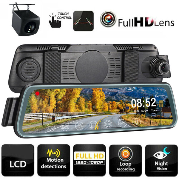 1080P High-Definition Car Dvr Front Rear Dual Dash Cam 10-Inch Touch Screen Video Recorder Loop Rec K484-PAU_0K3D3UEF