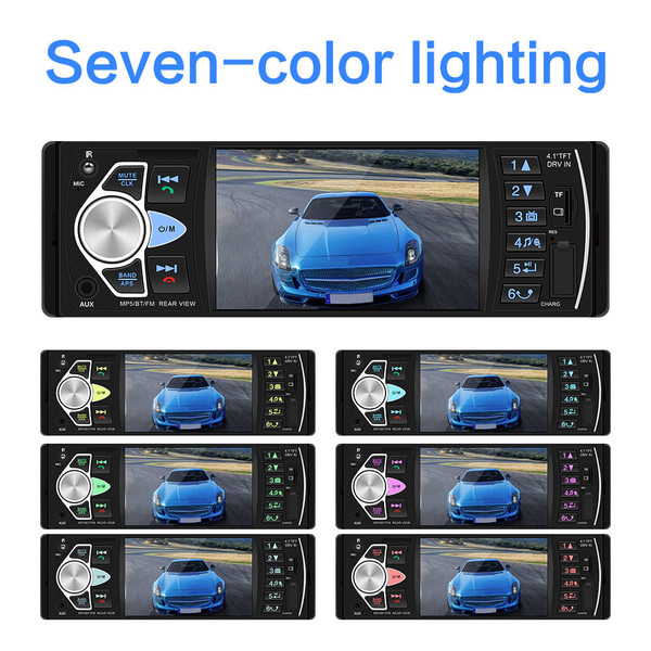 4.1 inch HD Car MP5 Bluetooth Hands-free Vehicle MP5 Player Card Radio 4022D with Rear Camera black K484-PAU_06DFCSMQ