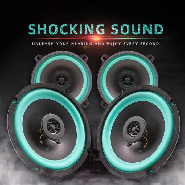 Size: 6.5 - 1pcs 4/5/6.5 Inch Car Speakers Two-Way Door Automotive Audio Music Coaxial Subwoofer Fu F640-12000037993844826