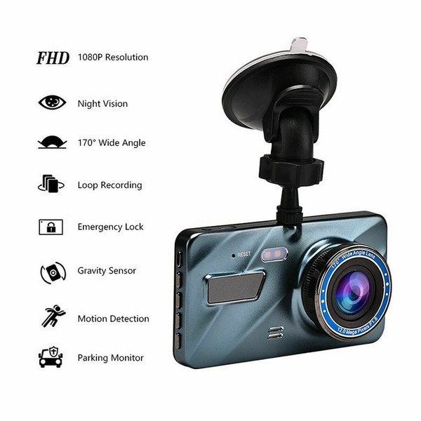 3.6 Inch Dual Lens Car  Driving  Recorder With A Bracket Wide-angle Car Dvr Dash Cam Video Recorder K484-PAU_0ETWEDYB