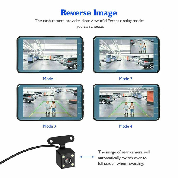 3.6 Inch Dual Lens Car  Driving  Recorder With A Bracket Wide-angle Car Dvr Dash Cam Video Recorder K484-PAU_0ETWEDYB