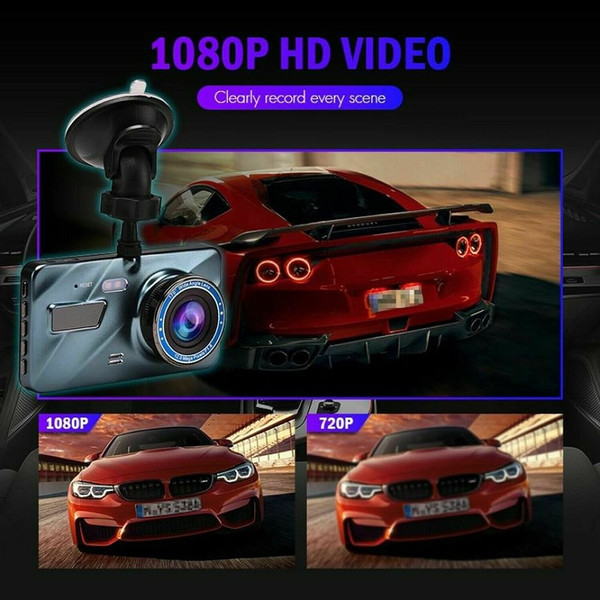 3.6 Inch Dual Lens Car  Driving  Recorder With A Bracket Wide-angle Car Dvr Dash Cam Video Recorder K484-PAU_0ETWEDYB