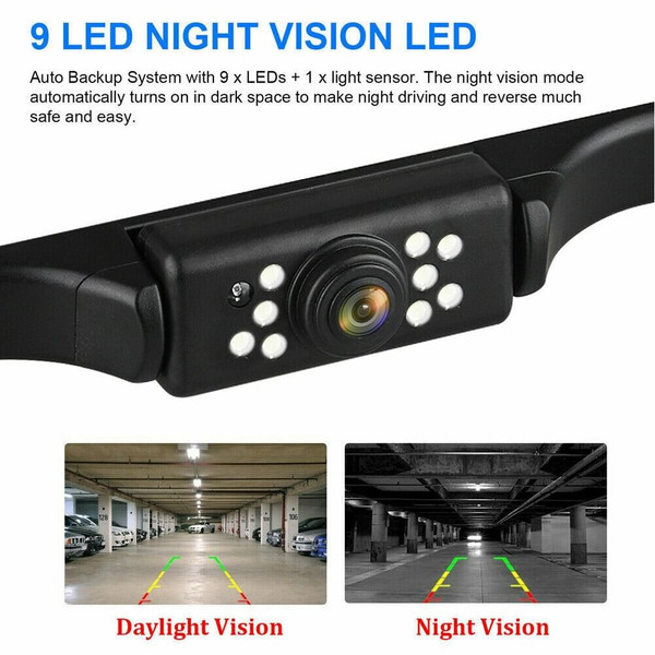 Wireless Backup Camera Kit 4.3 inch Tft Lcd Rear View Mirror Monitor Waterproof Night Vision Back u K484-PAU_0JPMOQD5