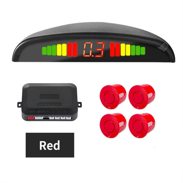 4 Parking Sensors LED Display Backlight Distance Parking Reverse Car Safety System Parking Sensor F K484-PEL_0R3TCSI1