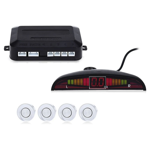 4 Parking Sensors LED Display Backlight Distance Parking Reverse Car Safety System Parking Sensor F K484-PEL_0R3TCSI1