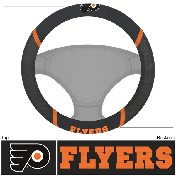 Philadelphia Flyers Steering Wheel Cover Mesh/Stitched Z157-4298904882