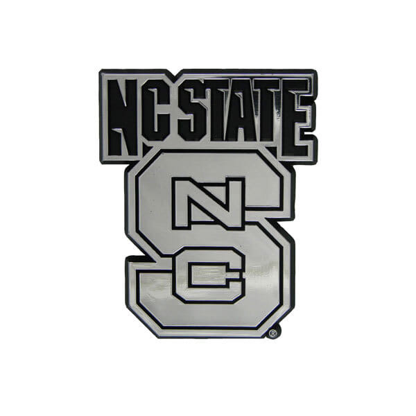 North Carolina State Wolfpack Auto Emblem Silver Chrome Z157-8162000046
