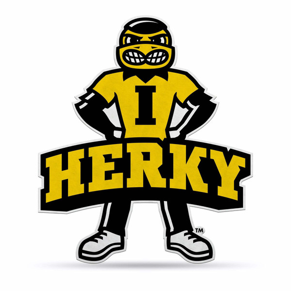 Iowa Hawkeyes Pennant Shape Cut Mascot Design Z157-6734579040