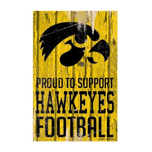 Iowa Hawkeyes Sign 11x17 Wood Proud to Support Design Z157-3208587709
