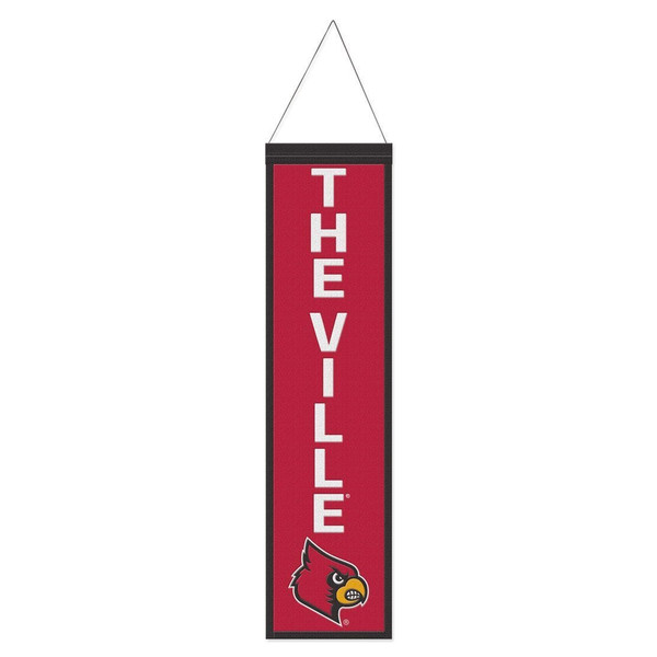 Louisville Cardinals Banner Wool 8x32 Heritage Slogan Design - Special Order Z157-9416645592