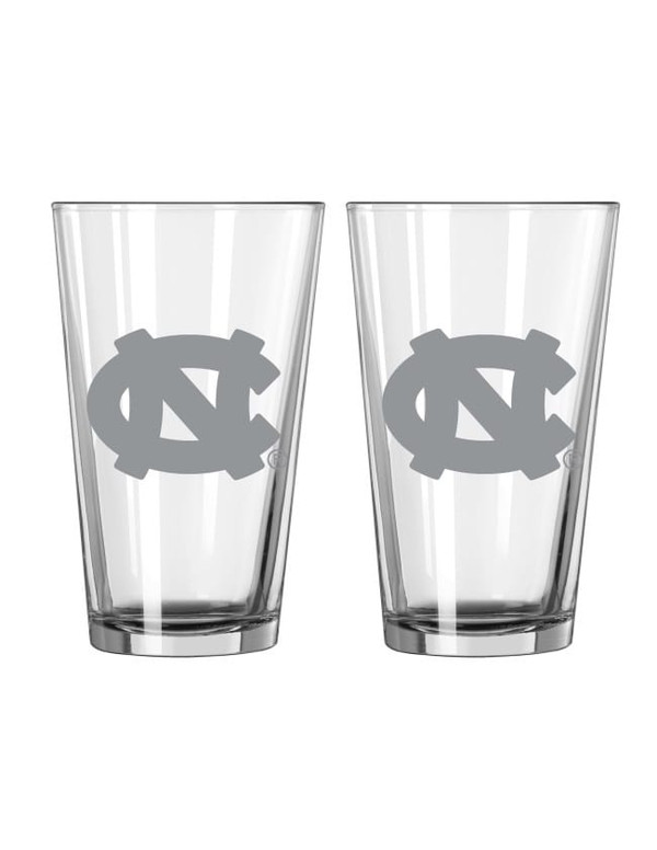 North Carolina Tar Heels Glass Pint Frost Design 2 Piece Set Z157-629380000