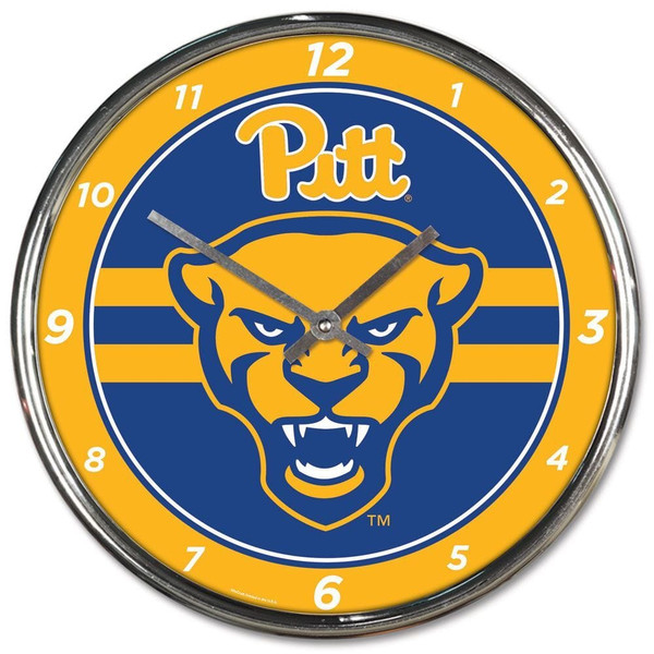 Pittsburgh Panthers Round Chrome Wall Clock Z157-1094327994
