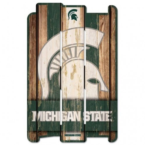 Michigan State Spartans Sign 11x17 Wood Fence Style Z157-3208511641