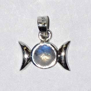 9/16" Triple Goddess Moonstone sterling H558-JMS244MT