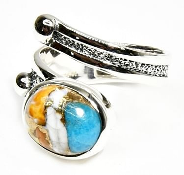 size 6 Turquoise Spiney Oyster ring H558-KR3066