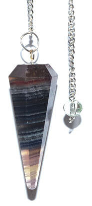 6-sided Multi Fluorite pendulum H558-GPEND56