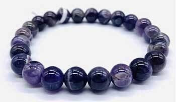 8mm Amethyst, Chevron bracelet H558-JB8136