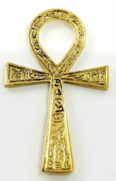 2 3/8" x 4" Ankh brass H558-FANKS