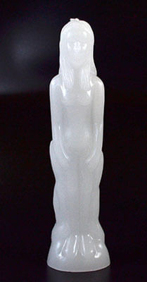 8" White Female candle H558-CFEMW