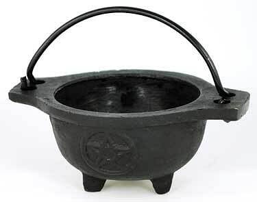 Pentagram Cast Iron Cauldron 3 1/2" H558-ICBR75P