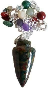 Bloodstone 7 Chakra pendulum H558-GP7BLO