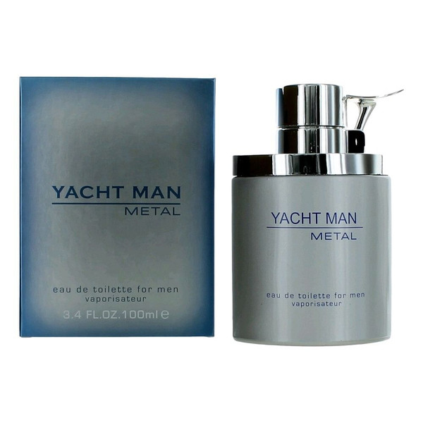 Yacht Man Metal by Myrurgia, 3.4 oz Eau De Toilette Spray for Men R654-amyacm34s