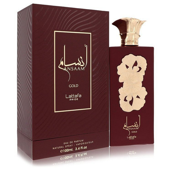 Lattafa Pride Ansaam Gold by Lattafa Eau De Parfum Spray (Unisex) 3.4 oz (Women) V728-563519