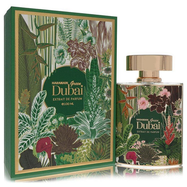 Al Haramain Green Dubai by Al Haramain Extrait De Parfum Spray (Unisex) 3.3 oz (Women) V728-567218