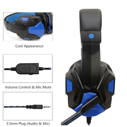 Wired Gaming Headset Headphone for PS4 Xbox One Nintend Switch iPad PC red K484-PEL_08GMOSIW