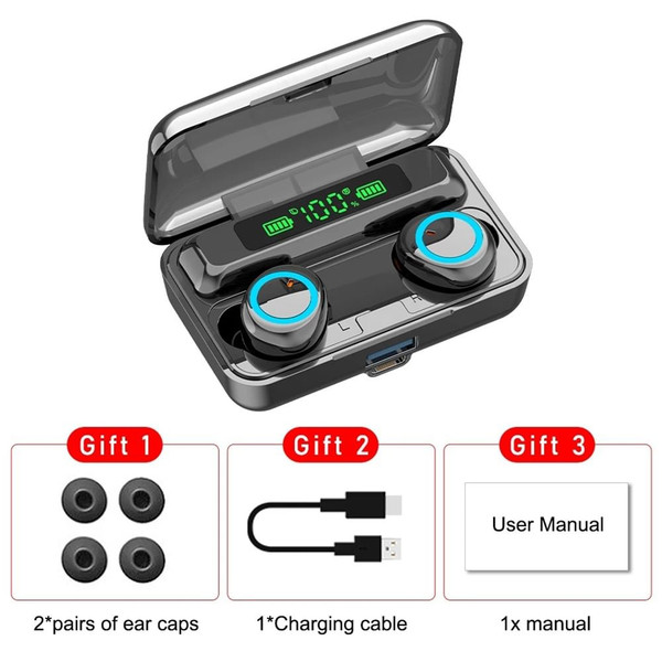 F9-3 Wireless Earbuds Waterproof Noise Canceling Earphones In-Ear Stereo Headphones With Charging C K484-PEL_0QJ42FG7