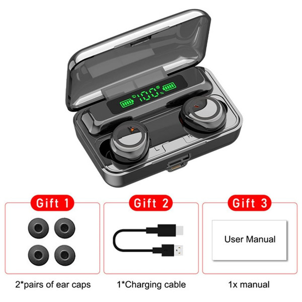 F9-3 Wireless Earbuds Waterproof Noise Canceling Earphones In-Ear Stereo Headphones With Charging C K484-PEL_0QJ42FG7