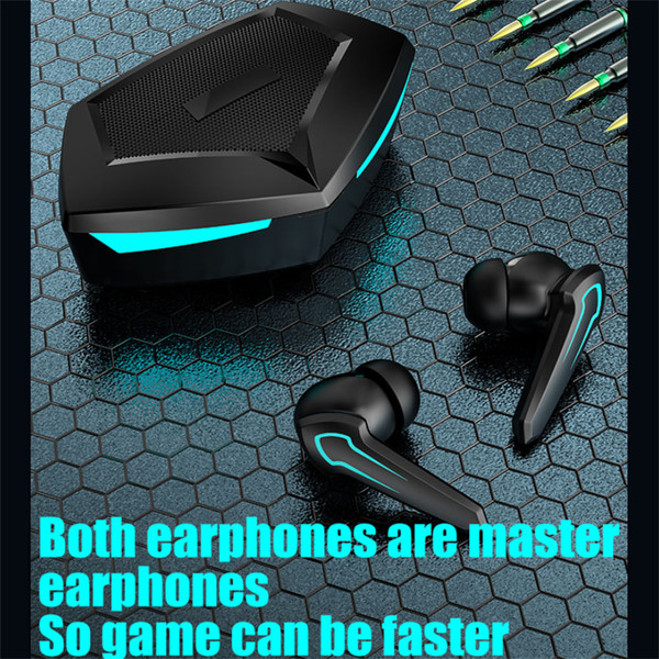 P30 Light-emitting Bluetooth Headset Binaural Digital Display Tws Wireless Gaming Earphone black K484-PEL_0PK253LI