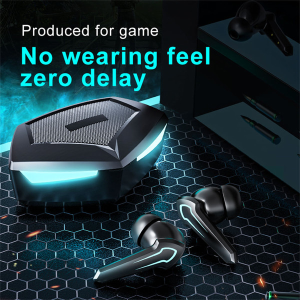 P30 Light-emitting Bluetooth Headset Binaural Digital Display Tws Wireless Gaming Earphone black K484-PEL_0PK253LI