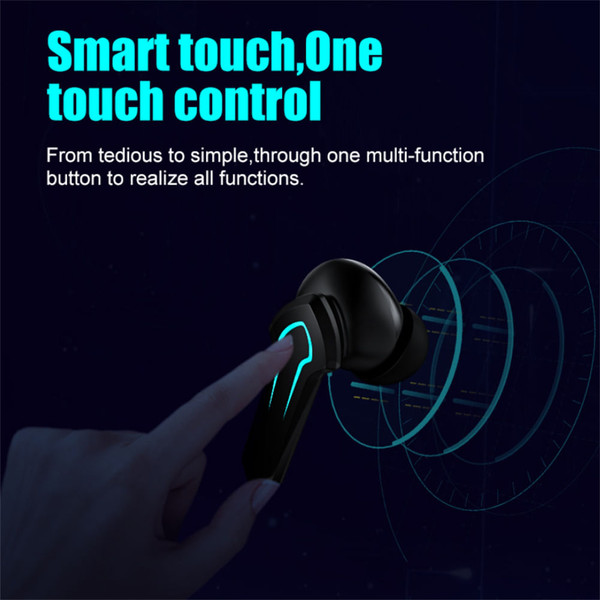 P30 Light-emitting Bluetooth Headset Binaural Digital Display Tws Wireless Gaming Earphone black K484-PEL_0PK253LI