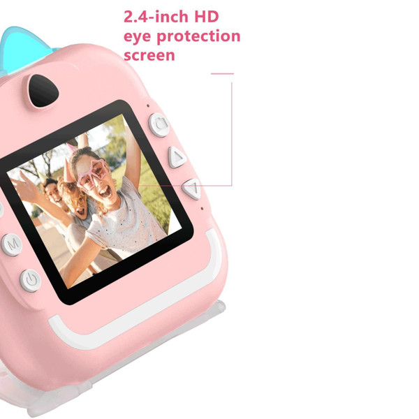 Q5 Instant Print Camera with 2 Inch Screen Print Paper Lanyard Video Camera Ideal Toy Gift Pink K484-PEL_0QR2B8OE