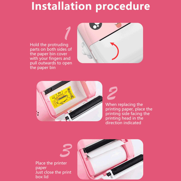 Q5 Instant Print Camera with 2 Inch Screen Print Paper Lanyard Video Camera Ideal Toy Gift Pink K484-PEL_0QR2B8OE