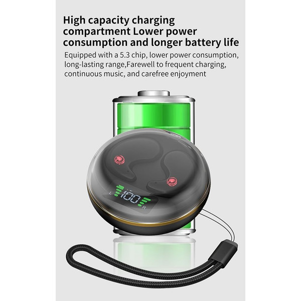 BY-8 Wireless In Ear Earbuds With Noise Canceling LED Display Charging Case Sleeping Headphones For K484-PEL_0R9RHF0R