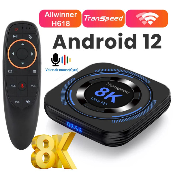 Color: Blue, Plug Type: AU Plug, Ships From: CHINA - New! Transpeed Allwinner H618 Android 12 TV BO F640-12000044615781186