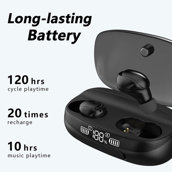 Wireless Earphones Ultra Long Playtime Headphones In Ear Headphones Stereo Sound Earphones With Pow K484-FQZCO_RRU5ZQDW