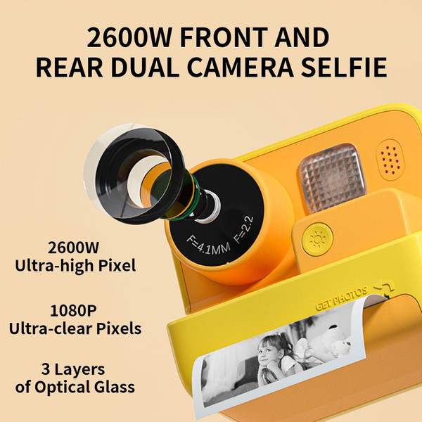 US Children Instant Camera HD 1080P Video Photo Digital Print Cameras Dual Lens Slr Photography Toys K484-PEL_0NGG21ST_US