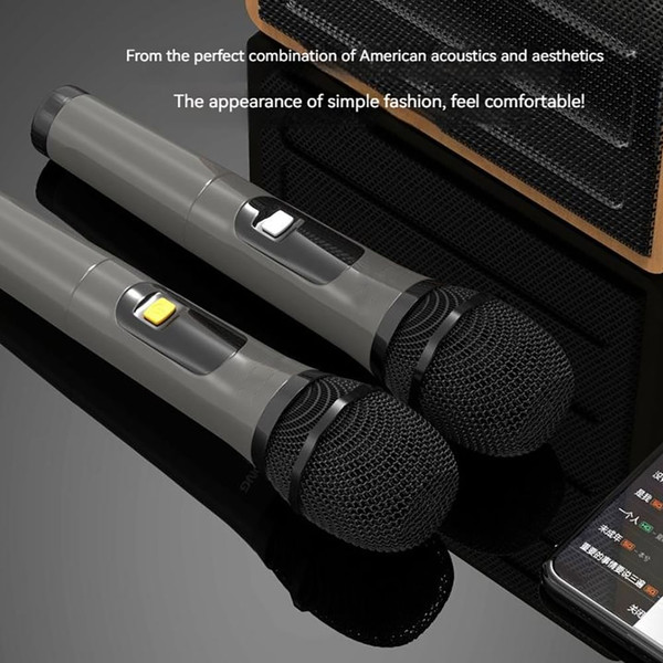 S22 Wireless Microphone Uhf Usb 3.5mm 6.35mm 1-to-2 Handheld Mic for Karaoke Meeting Speech K484-PEL_0PJJIWA9