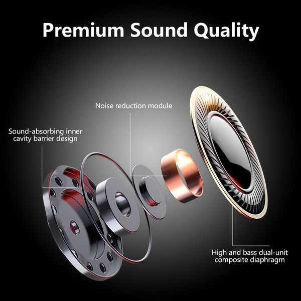 Wireless Earphones Noise Canceling Microphone Headphones With Charging Case Waterproof Open Ear Ear K484-FQZCO_F34Q47EI