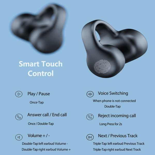 Wireless Earphones Noise Canceling Microphone Headphones With Charging Case Waterproof Open Ear Ear K484-FQZCO_F34Q47EI